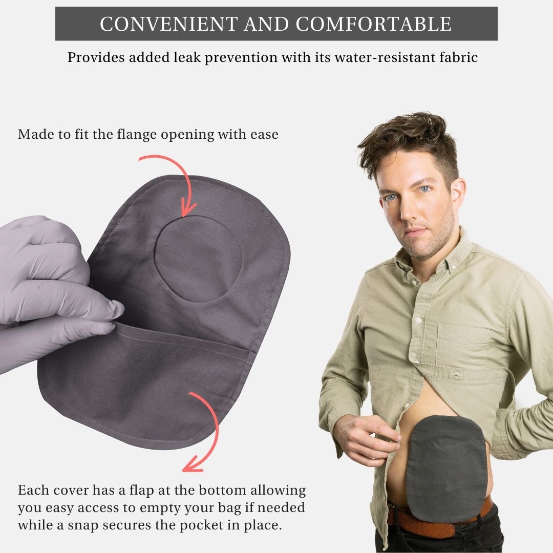 Circular Flange Opening Ostomy Bag Cover 4 Pack Inspired Comforts