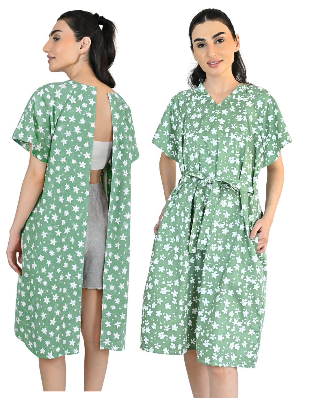 Inspired Comforts Post Surgery Open-Back Tearaway Hospital Gown for Women – Easy Dressing Maternity, Senior & Patient Care