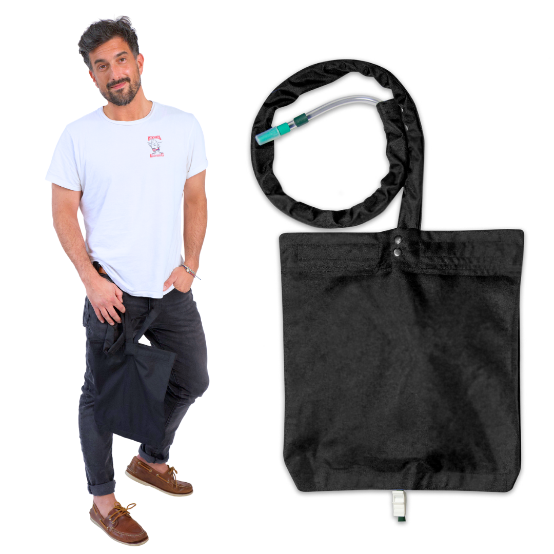 Urine Catheter Bag Cover with Snap on Pipe Cover & Hanging Strap