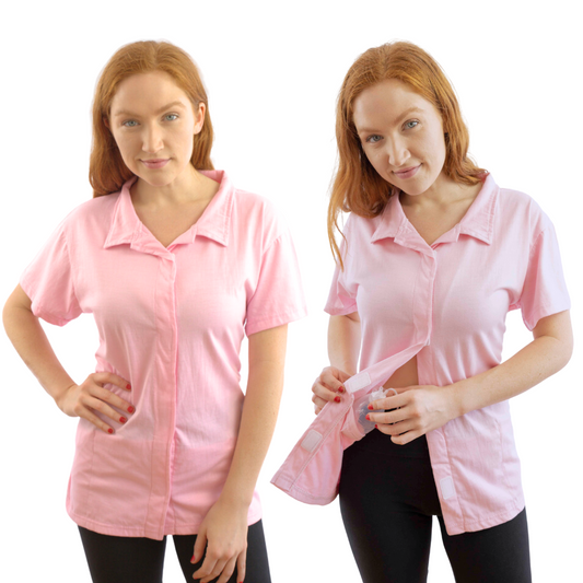 Mastectomy Recovery Top with Velcro Access - Half Sleeve