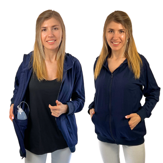 Mastectomy Recovery Hooded Sweatshirt - Full Sleeve