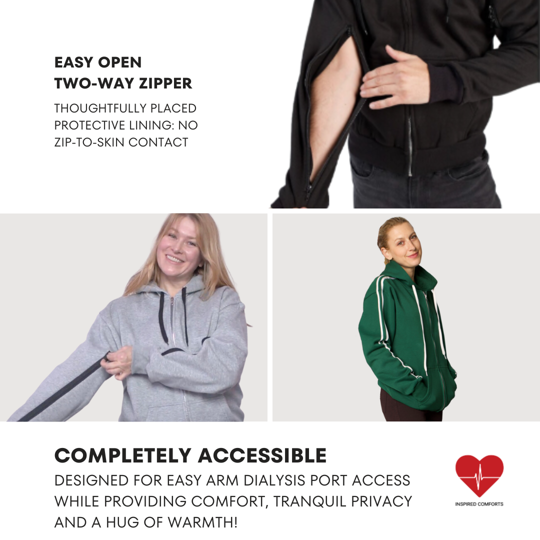 Dialysis Port Access Hoodie