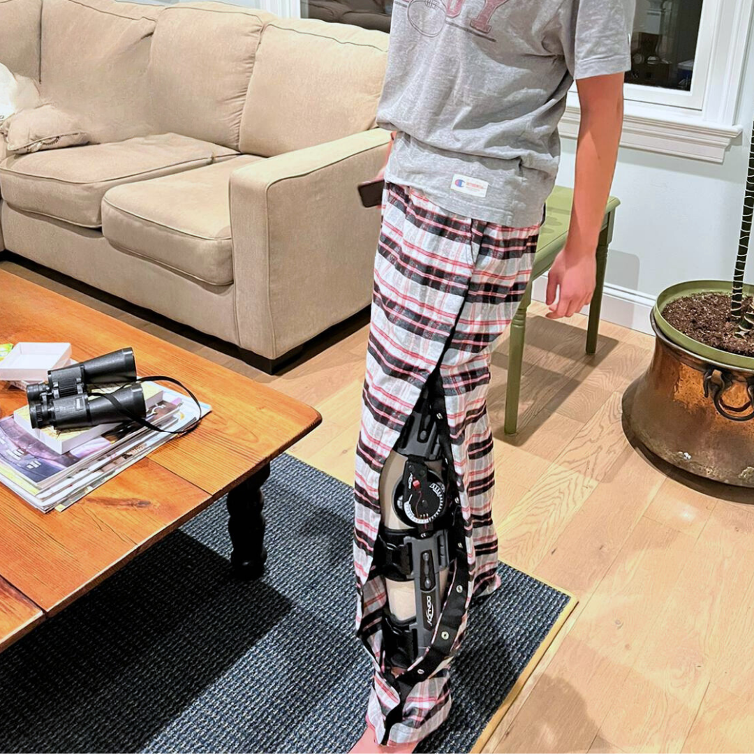 Post Surgery Recovery Unisex Tearaway Flannel Pajamas