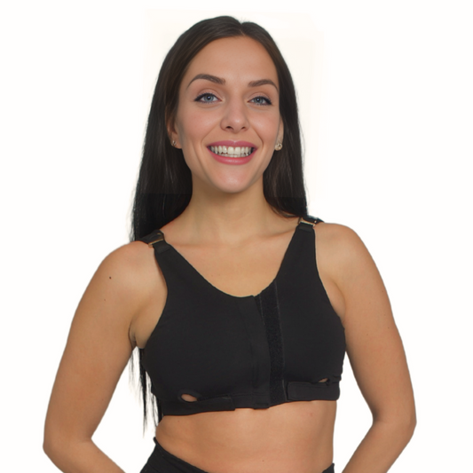 Women Post Surgery Compression Everyday Bras Mastectomy Support Bra with Adjustable Straps