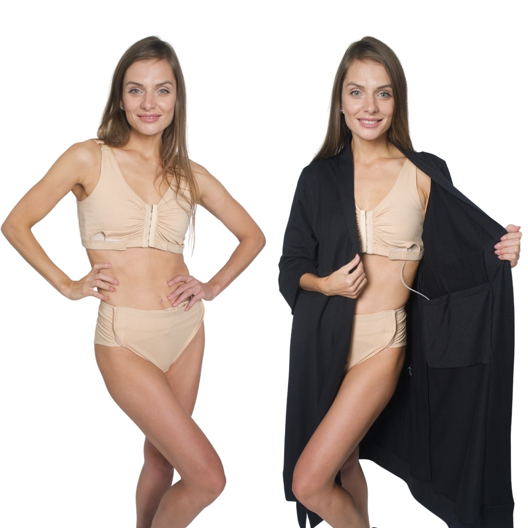 Women Post Surgery Compression Everyday Bras Mastectomy Support Bra with Adjustable Straps