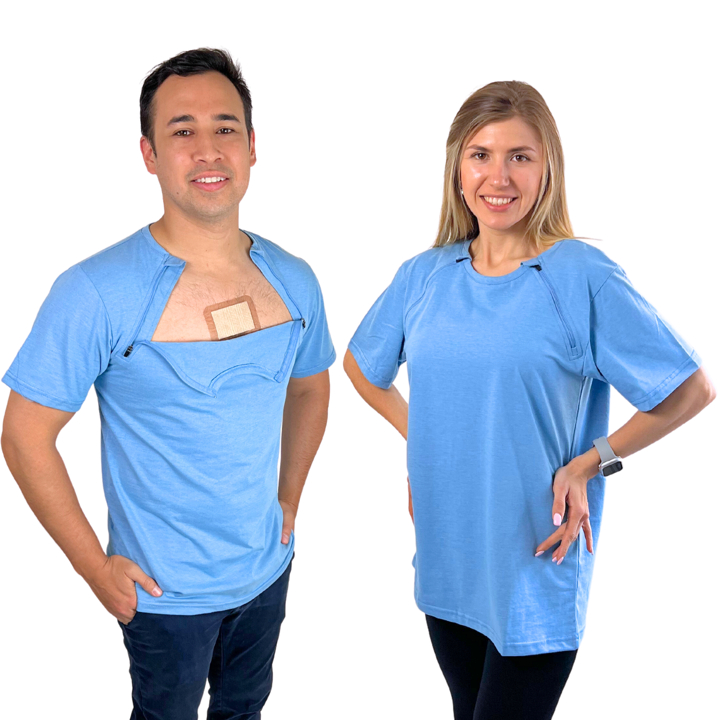 Chemotherapy Port Access Shirt - Half Sleeve