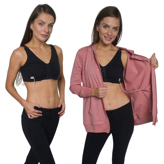 Women Post Surgery Compression Everyday Bras Mastectomy Support Bra with Adjustable Straps