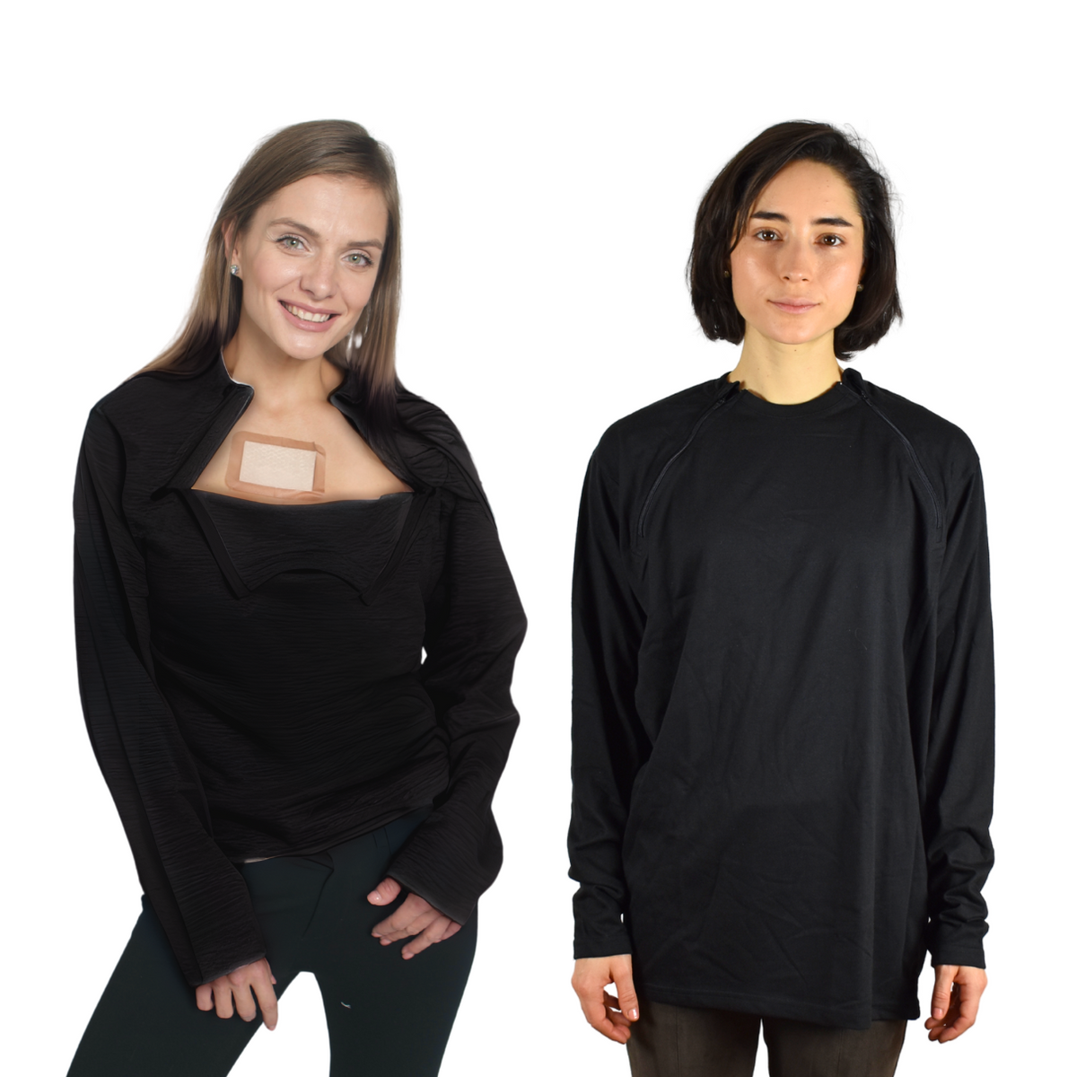 Women's Chemotherapy Port Access Shirt - Full Sleeve