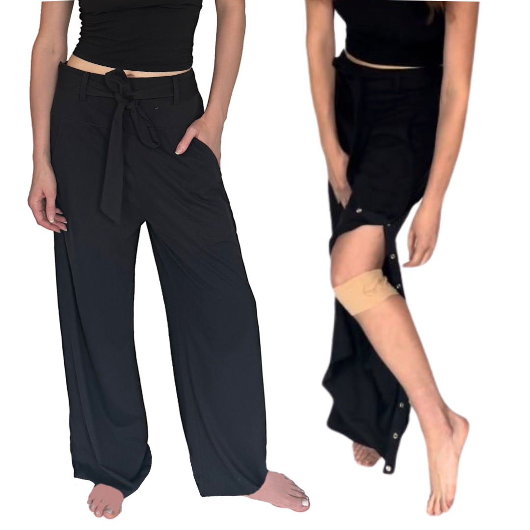 Women Tearaway Post Surgery Recovery Pajamas with Side Snaps & Pockets