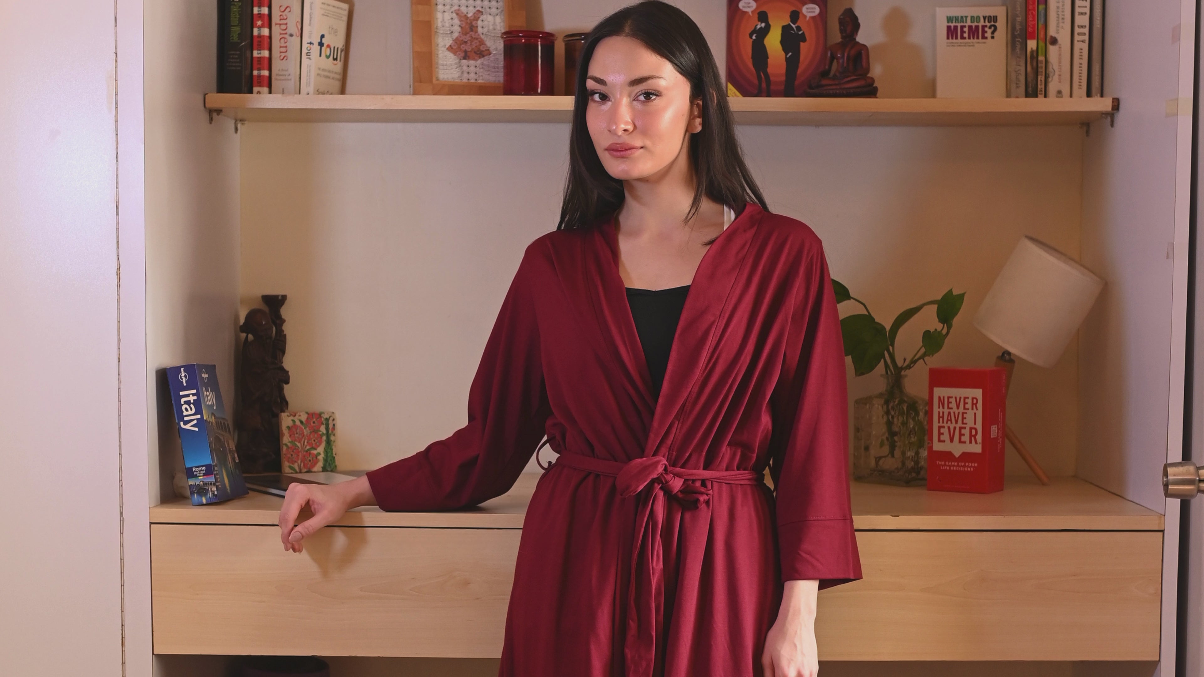 Breast Cancer Post Surgery Mastectomy Recovery Robe with Internal Drain Pockets