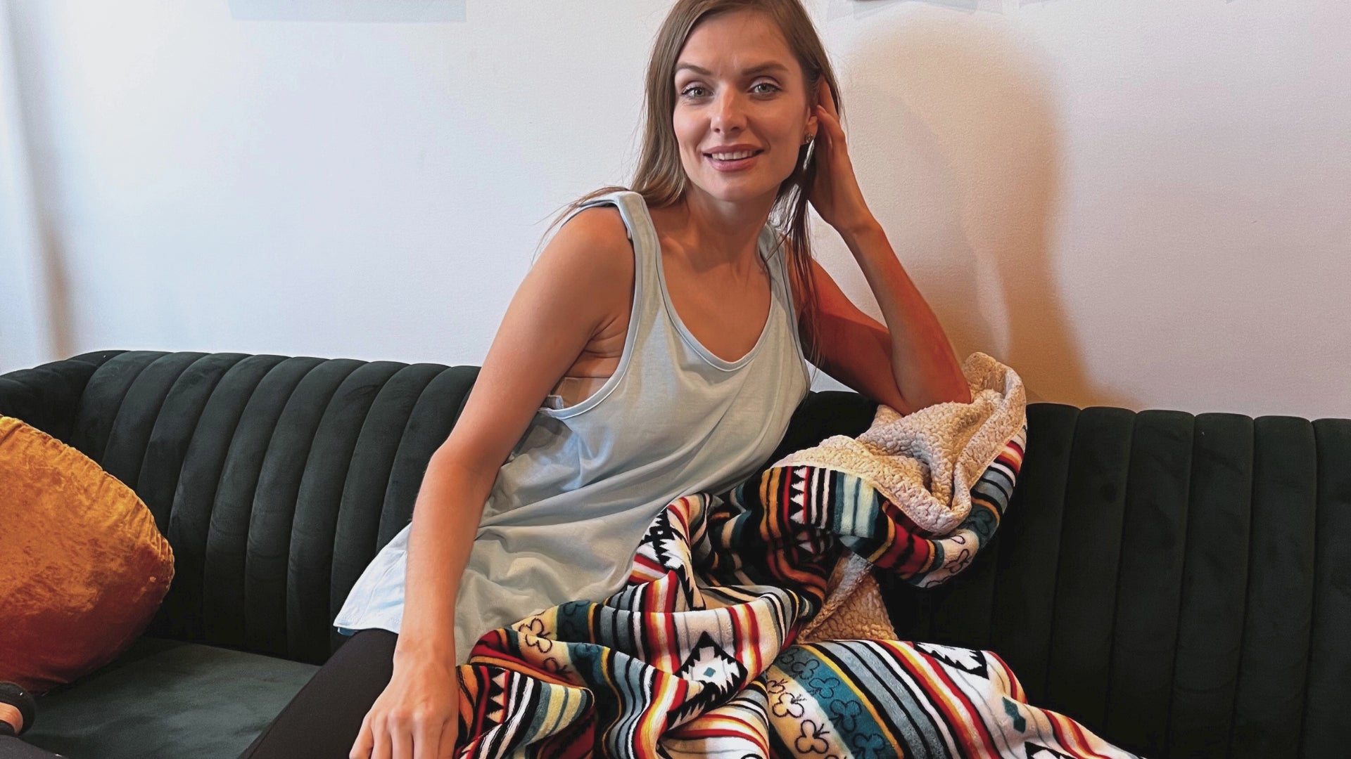 Mastectomy Recovery Tank Top with Drain Pocket & Snap-Access